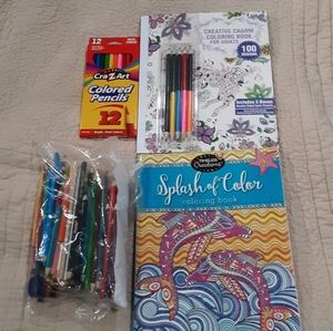 Adult Coloring Books w/colored pencils